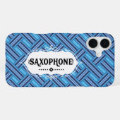 Coque iPhone 16 Plus Emblème de saxophone (Verso Horizontal)