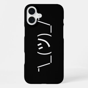 Coque iPhone 16 Plus Émoticône haussement d'épaules ¯\_(ツ)_/¯ Kaomoji j