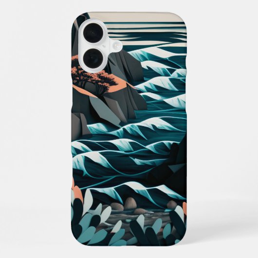 Coque iPhone 16 Plus Énergie Côtière (Verso)