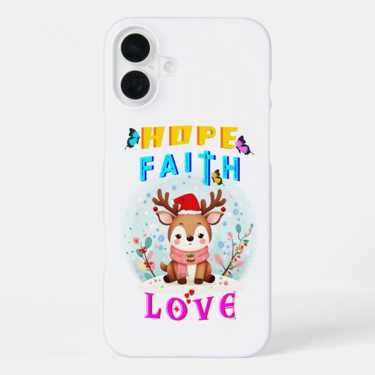 Coque iPhone 16 Plus Espoir Foi Amour (Verso)