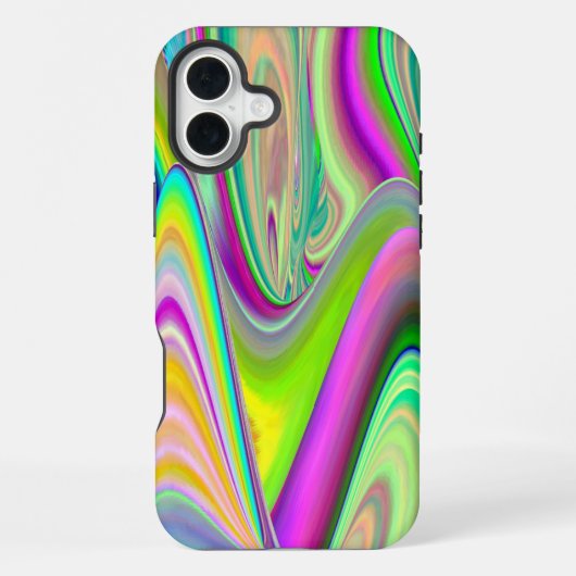 Coque iPhone 16 Plus Esprit de brise estivale, Abstrait Rainbowart 3D (Verso)