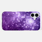 Coque iPhone 16 Plus Étoiles de magie violette (Verso Horizontal)
