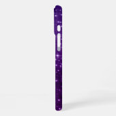 Coque iPhone 16 Plus Étoiles de magie violette (Côté gauche)