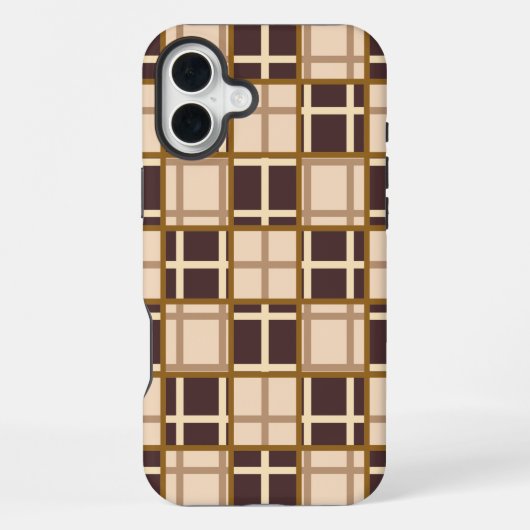 Coque iPhone 16 Plus Étui Abstract Shades of Brown pour iPhone 16 Plus (Verso)