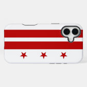 Coque iPhone 16 Plus Étui Apple iPhone 16 Plus, drapeau de Washington D (Verso Horizontal)