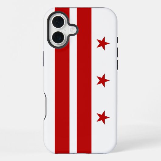 Coque iPhone 16 Plus Étui Apple iPhone 16 Plus, drapeau de Washington D (Verso)