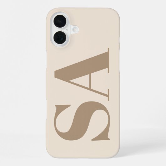 Coque iPhone 16 Plus Étui Case-Mate blanc antique tendance avec monogra (Verso)