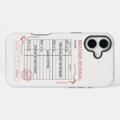 Coque iPhone 16 Plus Étui de téléphone à l'esthétique de carte de bibli (Verso Horizontal)