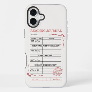 Coque iPhone 16 Plus Étui de téléphone à l'esthétique de carte de bibli