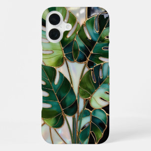 Coque iPhone 16 Plus Étui de téléphone à motif de feuille de Monstera v