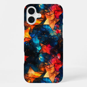 Coque iPhone 16 Plus Étui de téléphone à motif étoilé artistique