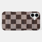 Coque iPhone 16 Plus Étui de téléphone à texture de damier mat (Verso Horizontal)