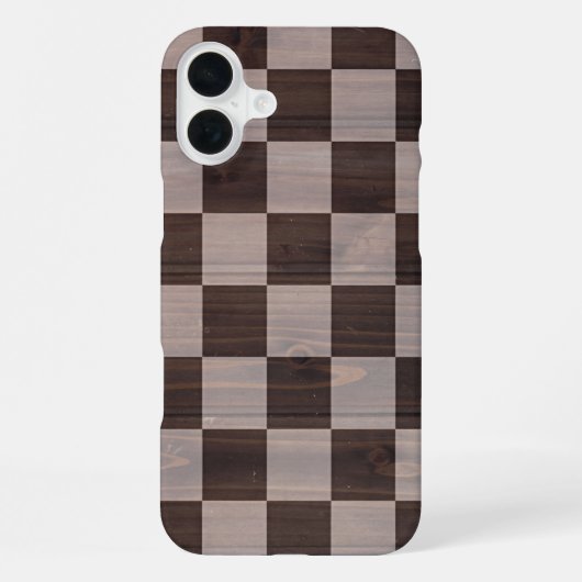 Coque iPhone 16 Plus Étui de téléphone à texture de damier mat (Verso)