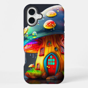 Coque iPhone 16 Plus Étui de téléphone AI Mushroom House