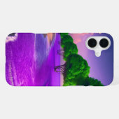 Coque iPhone 16 Plus Étui de téléphone avec scène d'océan violet (Verso Horizontal)