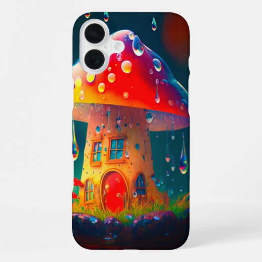 Coque iPhone 16 Plus Étui de téléphone de maison champignon (Verso)
