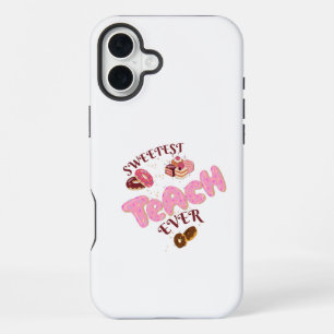 Coque iPhone 16 Plus Étui de téléphone enseignant Donuts Mignon
