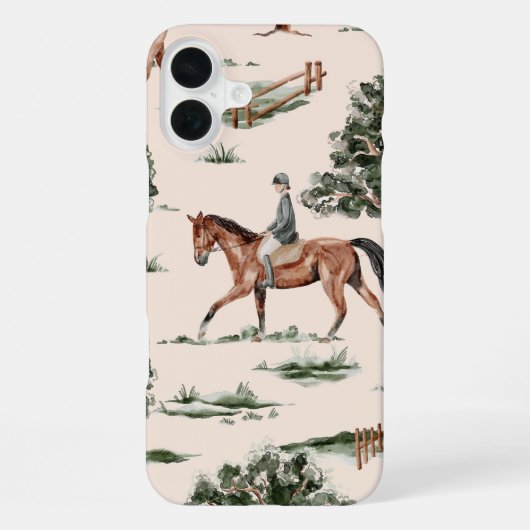 Coque iPhone 16 Plus Étui de téléphone équestre (Verso)