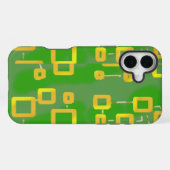 Coque iPhone 16 Plus Étui de téléphone géométrique vert (Verso Horizontal)