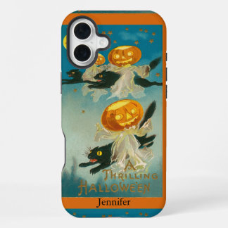 Coque iPhone 16 Plus Étui de téléphone Halloween chats vintage personna