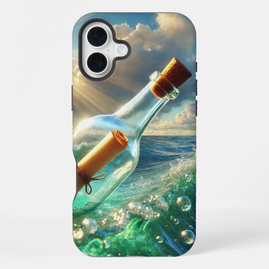 Coque iPhone 16 Plus Étui de téléphone Message dans une bouteille (Verso)