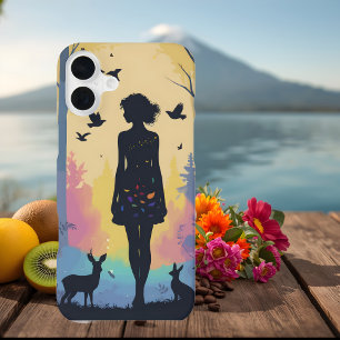 Coque iPhone 16 Plus Étui de téléphone minimaliste Nymphe mystique dans