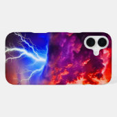 Coque iPhone 16 Plus Étui de téléphone orage éclair artsy (Verso Horizontal)