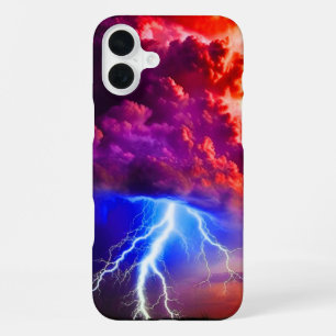 Coque iPhone 16 Plus Étui de téléphone orage éclair artsy