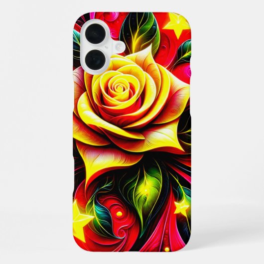 Coque iPhone 16 Plus Étui de téléphone Rose Art (Verso)