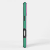 Coque iPhone 16 Plus Étui iPhone 16 Plus avec rayures vertes et rose te (Côté droit)