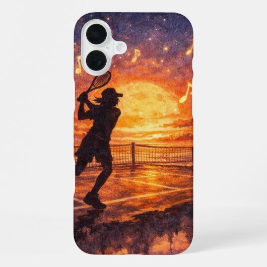 Coque iPhone 16 Plus Étui iPhone 16 Tennis céleste (Verso)