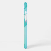 Coque iPhone 16 Plus Étui IPhone Art Abstrait Turquoise Bleu Aqua (Côté gauche)