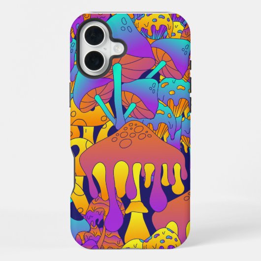 Coque iPhone 16 Plus Étui iPhone / iPad à champignon psychédélique dégo (Verso)