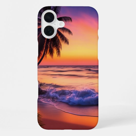 Coque iPhone 16 Plus Étui iPhone Tropical Sunset (Verso)