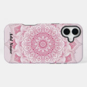 Coque iPhone 16 Plus Étui Mandala Rose Arabesque (Verso Horizontal)