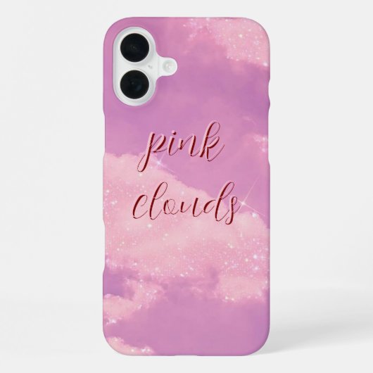 Coque iPhone 16 Plus Étui Monogrammé Pink Clouds Case-Mate iPhone (Verso)