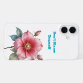 Coque iPhone 16 Plus Étui pour iPhone16 Rose de Sharon (Verso Horizontal)