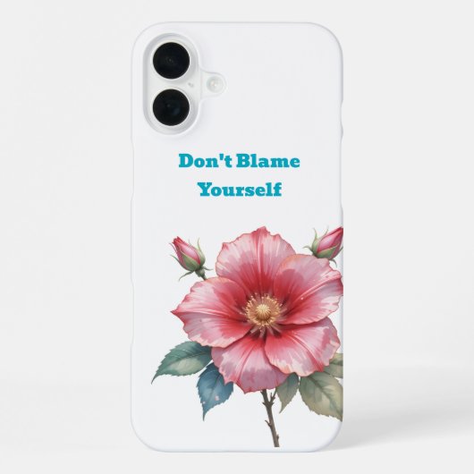 Coque iPhone 16 Plus Étui pour iPhone16 Rose de Sharon (Verso)