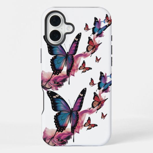 Coque iPhone 16 Plus Étui pour iPhone 16 Plus Butterfly Flow – Transfor (Verso)