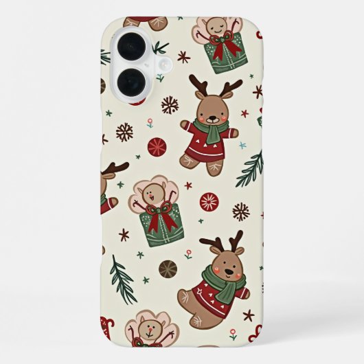 Coque iPhone 16 Plus Étui pour iPhone 16 plus Noël (Verso)