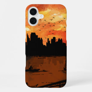 Coque iPhone 16 Plus Étui pour iPhone 16 Pro au coucher du soleil esthé