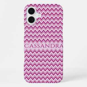 Coque iPhone 16 Plus Étuis de téléphone à motif Chevron personnalisé