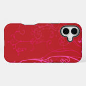 Coque iPhone 16 Plus Étuis iPhone Jazzy Rouges (Verso Horizontal)