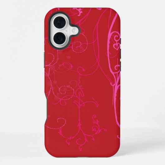 Coque iPhone 16 Plus Étuis iPhone Jazzy Rouges (Verso)