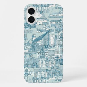 Coque iPhone 16 Plus Falmouth toile paon