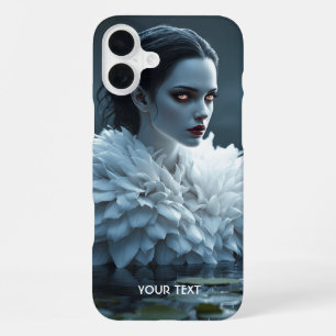 Coque iPhone 16 Plus Fantastique Cygne de Lac Blanc Mignon