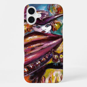 Coque iPhone 16 Plus FAUST / Masque mystérieux avec tricorne et hibou