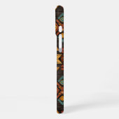 Coque iPhone 16 Plus Faux grain de bois aztèque (Côté gauche)
