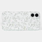 Coque iPhone 16 Plus Feuillage vert délicat gris-vert (Verso Horizontal)