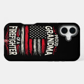 Coque iPhone 16 Plus Fière grand-mère d'un pompier (Verso Horizontal)